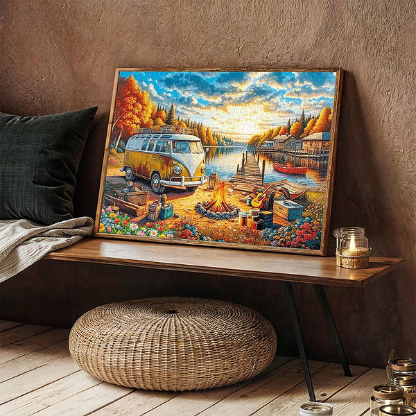 20810 Puzzle 1000 Vos Vos Camp Fire ST Sunset