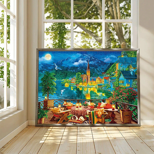 20821 Puzzle 1000 Evening By The Lake İn Hallstatt