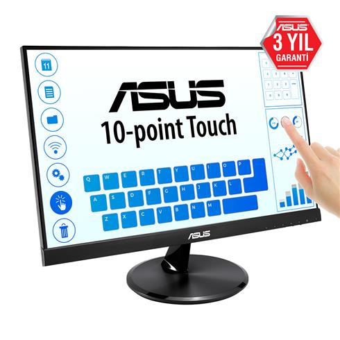 21.5 Asus VT229H Ips 5MS 60Mhz 1Xvga 1Xhdmı Fhd 1920X1080 Hoparlör Çerçevesiz Düşük Mavi Işık Dokunmatik Ekran Vesa