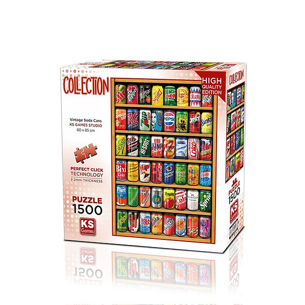 22042 Puzzle 1500 Vintage Soda Cans