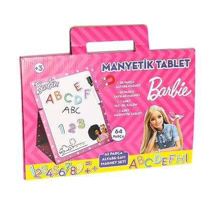 Barbie Alfabe Sayı Manyetik Magnet Seti (62 Parça)