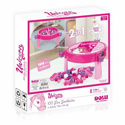 2572 Unıcorn 100 Pcs Bloklu Aktıvıte Masası Montaj