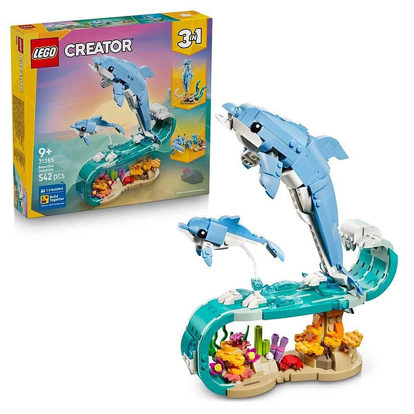 31385 Lego Creator 3İn1 Deniz Hayvanları: Güzel Yunuslar 542 Parça +9 Yaş