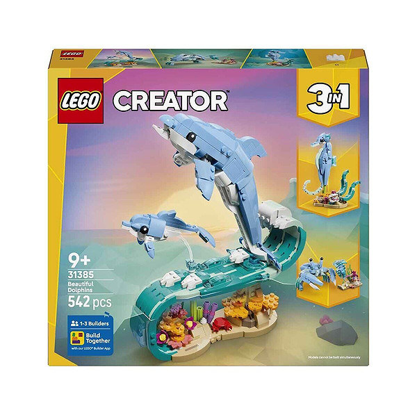 31385 Lego Creator 3İn1 Deniz Hayvanları: Güzel Yunuslar 542 Parça +9 Yaş