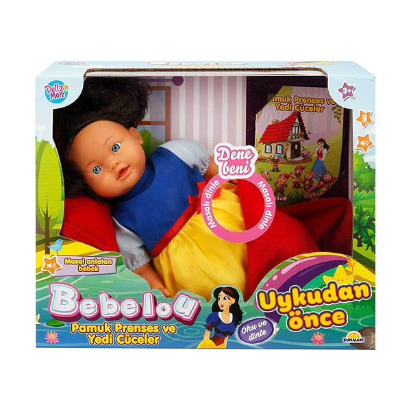 40022 Bebelou Uykudan Önce Bebeği Masal Anlatan Pamuk Prenses Ve Yedi Cüceler 40 Cm