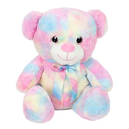 4771 Gökkuşağı Renkli Peluş Ayı 45 Cm -Sunman