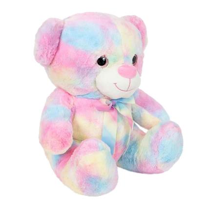 4771 Gökkuşağı Renkli Peluş Ayı 45 Cm -Sunman