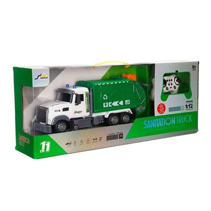 5091 Sun-Rst-RC Kamyon 1 12 Çöp FF Ses Işık 3 7V Usb 2 4Ghz