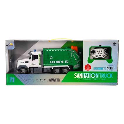 5091 Sun-Rst-RC Kamyon 1 12 Çöp FF Ses Işık 3 7V Usb 2 4Ghz