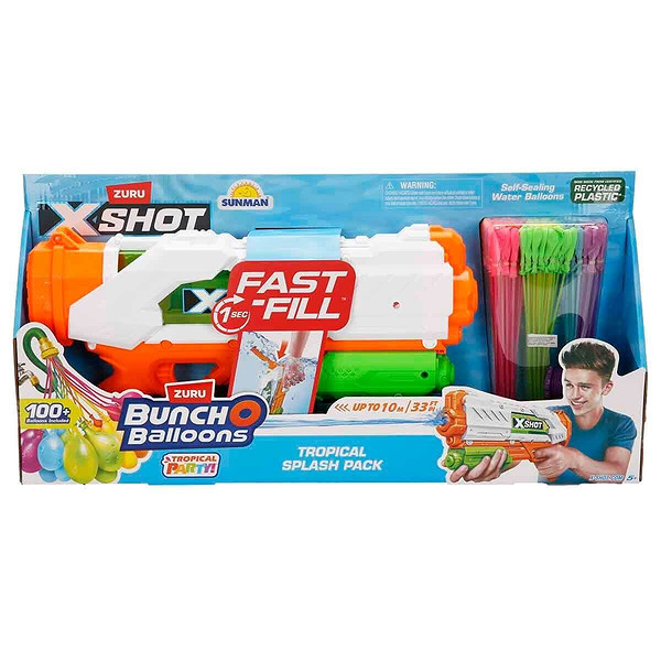 56568 Sun-Zur-X-Shot Water Balon Atan  SU Tabancası Bunch O Balloons-X-Shot