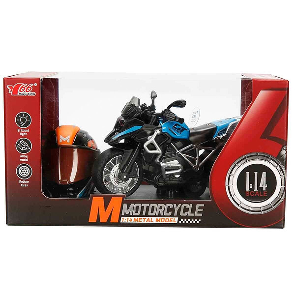 5834 Sun-Myg-Motosiklet 1 14 Bmw Off-Road Kasklı Figür PB 3R Ses Işık