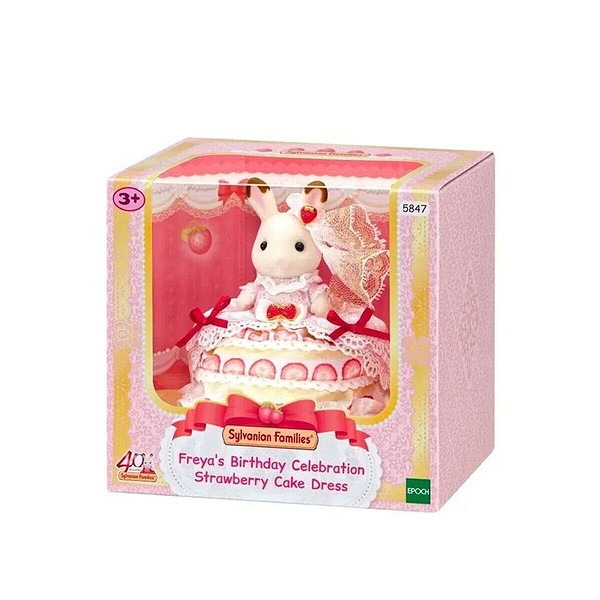 5847 Sylvanian Families Freyanın Doğum Günü Çilekli Pasta Elbisesi +3 Yaş