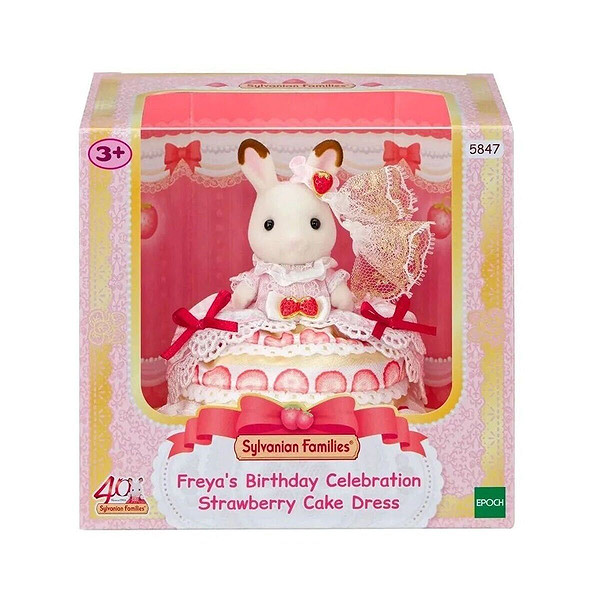 5847 Sylvanian Families Freyanın Doğum Günü Çilekli Pasta Elbisesi +3 Yaş