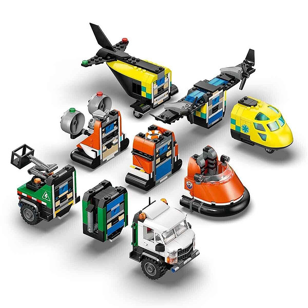 60505 Lego City Uçak, Servis Kamyonu Ve Hoverkraft 990 Parça +7 Yaş
