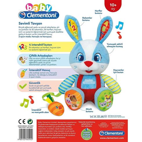 64544 Baby Clementoni Sevimli Tavşan +10 Ay