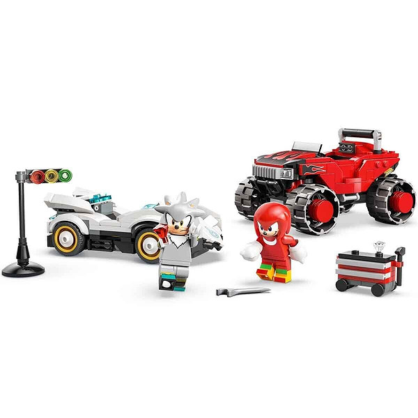 77118 Lego Sonic Silverın Arabası, Knucklesın Canavar Kamyonuna Karşı 378 Parça