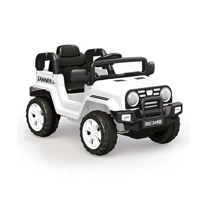 Dolu Sahara 12 V Üstü Açık Tek Kişilik Akülü Jip Beyaz