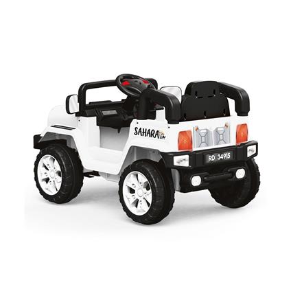 Dolu Sahara 12 V Üstü Açık Tek Kişilik Akülü Jip Beyaz