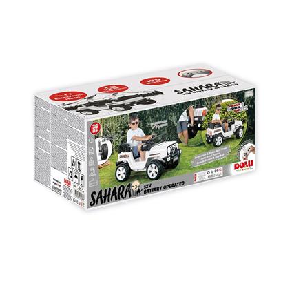 Dolu Sahara 12 V Üstü Açık Tek Kişilik Akülü Jip Beyaz