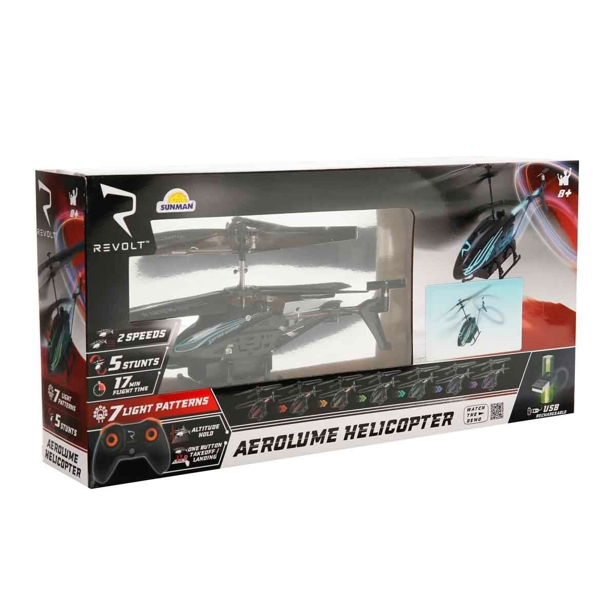 90839 Sun-Sym-Rvt-R C Helikopter Aerolume Çift Perv Işıklı 3 7V Usb