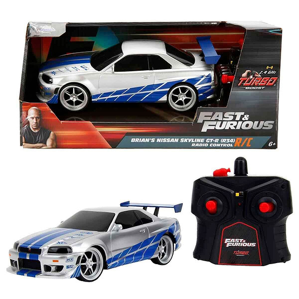9772 Sun-Sım-Jda-RC Araba 1 24 Fast Furıous Nıssan Skylıne Gtr 2 4 Ghz Fastf