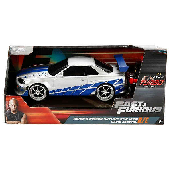 9772 Sun-Sım-Jda-RC Araba 1 24 Fast Furıous Nıssan Skylıne Gtr 2 4 Ghz Fastf