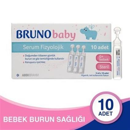 Bruno Baby Serum Fizyolojik Damla 10X5 ML Abdi İbrahim Burun Solüsyonu