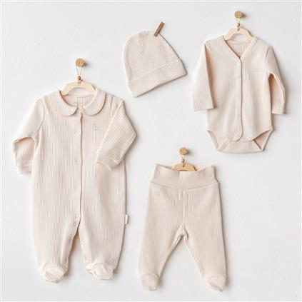 Andywawa AC25189 Bear Time 4'Lü Hastane Çıkışı Light Beige