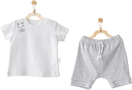 Andywawa AC25894 2'Li Basic Bebe Takım Grey Melange