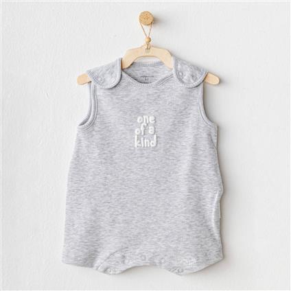Andywawa AC25895 Romper Basic Bebek Tulum Grey Melange