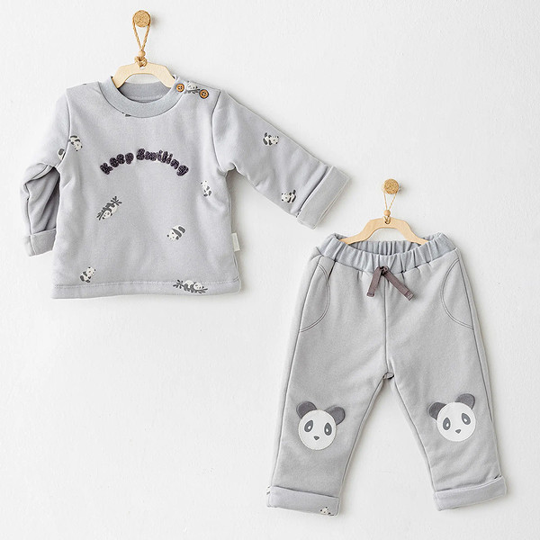 Andywawa AC26028 Fiber Keep Smiling 2'Li Takım Grey