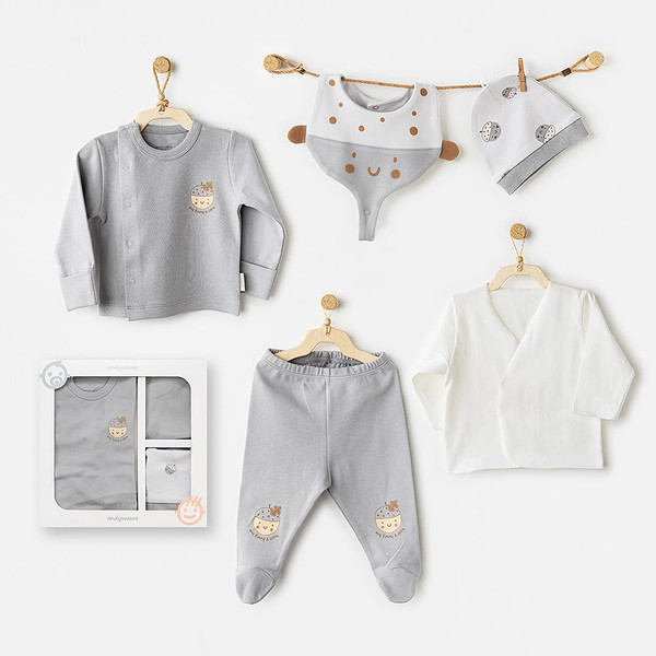 Andywawa AC26100 Hello Autumn 5'Li Hastane Çıkışı Grey