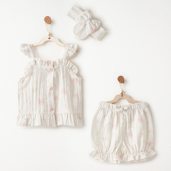 Andywawa AC26615 Lovely Day 3Lü Takım Ekru