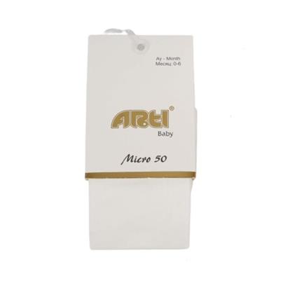 Artı Micro Külotlu Muz Çorap Beyaz 0-6 Ay Bebek Çorabı