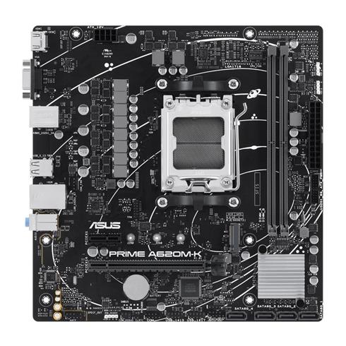 Asus Prıme A620M-K Ddr5 6400Mhz 1Xvga 1Xhdmı 1XM.2 Usb 3.2 Matx AM5 (Amd AM5 9000/8000/7000 Serileri İle Uyumlu)