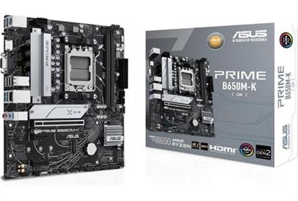 Asus Prıme B650M-K Ddr5 6400Mhz 1Xvga 1Xhdmı 2XM.2 Usb 3.2 Matx AM5 (Amd AM5 9000/8000/7000 Serileri İle Uyumlu)