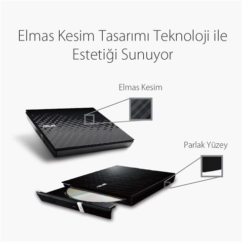 Asus Sdrw-08D2S-U Lıte Usb2.0 Dvd- RW Harıcı Sıyah