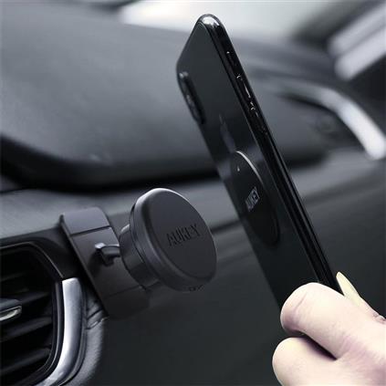 Aukey HD-C13-BK Güçlü Yapışkan VE Mıknatıslı Araç İçi Telefon Tutucu