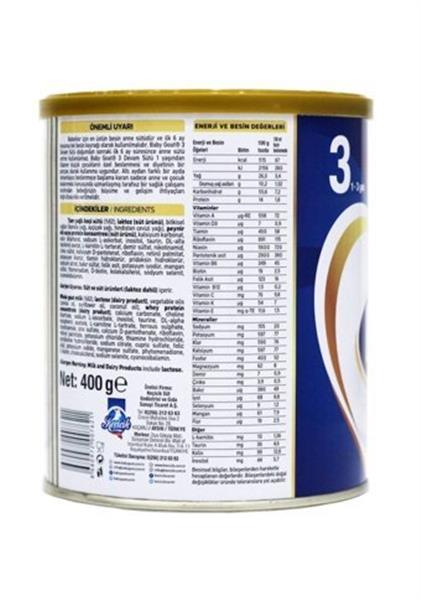 Baby Goat 3 Keçi Sütü Devam Maması 400G 9-12 Ay