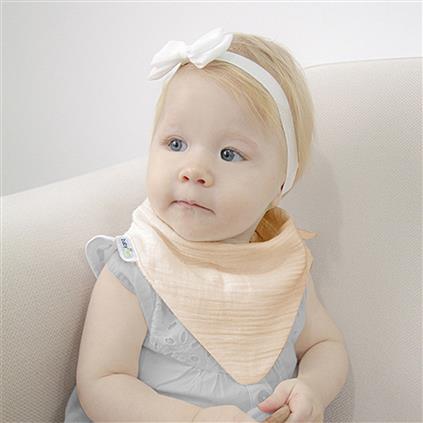 Babyjem Ahşap Diş Kaşıyıcılı Bürümcük Müslin Önlük 736 Somon