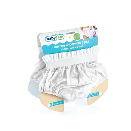Babyjem Lüx Bebek Alıştırma Külodu 2'Li Beyaz