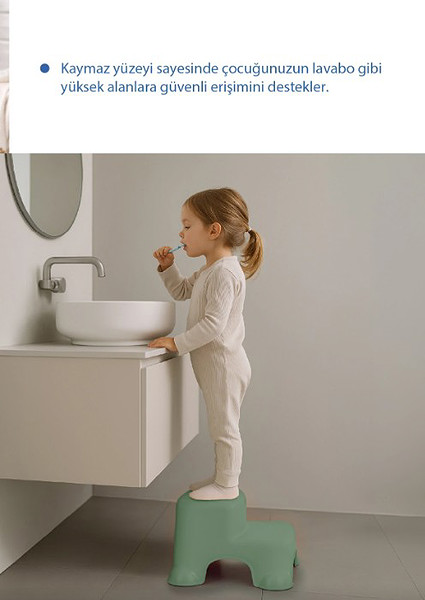 Babyjem Çok Amaçlı Katlı Basamak 516 (Yeni) Soft Yeşil