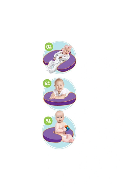 Babyjem Emzirme Ve Destek Minderi 082 (Yeni) Gri Çiçek
