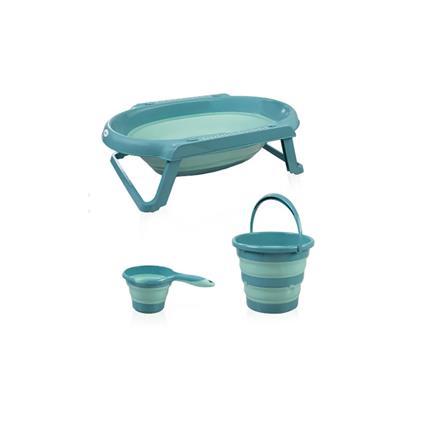 Babyjem Katlanır Banyo 3'Lü Küvet Seti 765 Turkuaz