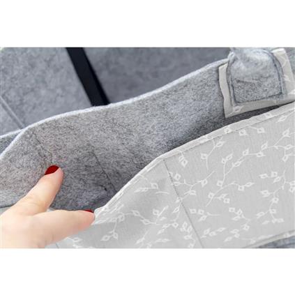 Babyjem Keçe Anne Bebek Bakım Çantası 772 Gri Çiçek