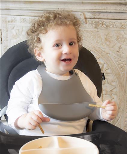 Babyjem Mini Silikon Önlük 718 Gri