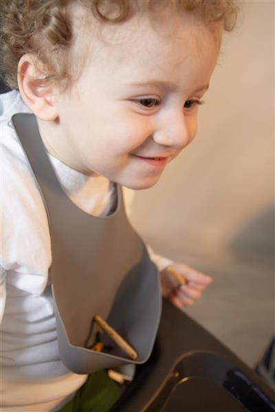 Babyjem Mini Silikon Önlük 718 Gri