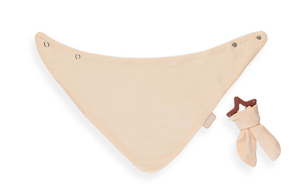 Babyjem Silikon Diş Kaşıyıcılı Müslin Önlük 736 Somon