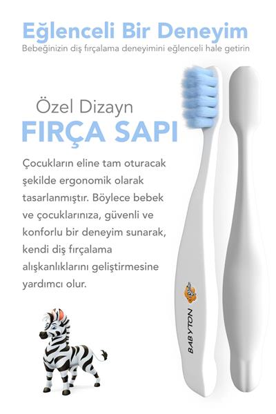 Babyton Bio Ultra Yumuşak Çocuk Diş Fırçası Zebra