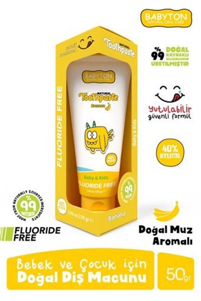 Babyton Organik Doğal Muz Aromalı Diş Macunu 50 Gr